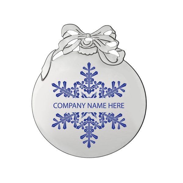 SILVER HOLIDAY BALL ORNAMENT