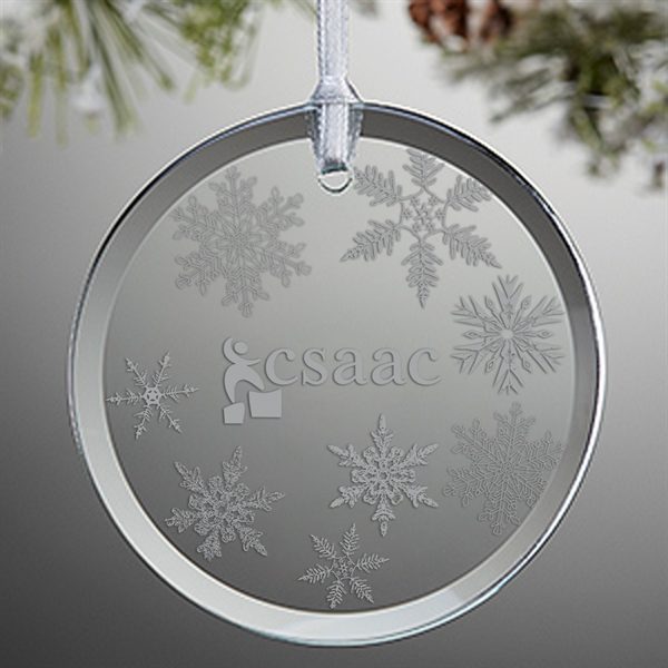 ROUND / CIRCLE SHAPED CRYSTAL ORNAMENT