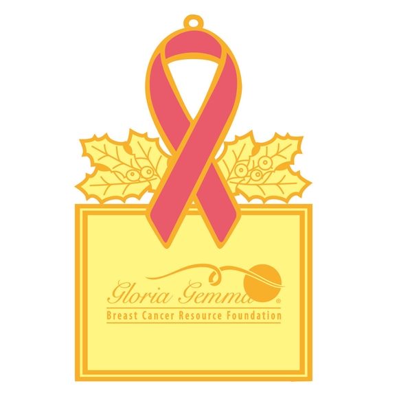 CUSTOM ETCHED CANCER AWARENESS ORNAMENT